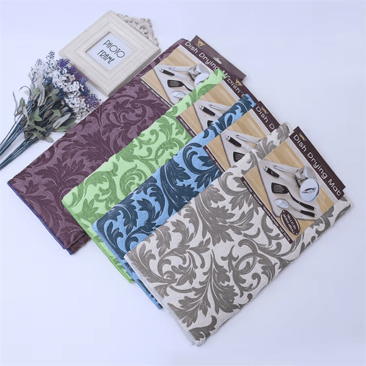 Kitchen Counter Dish Microfiber & Sponge Drying Mat Quick-drying
